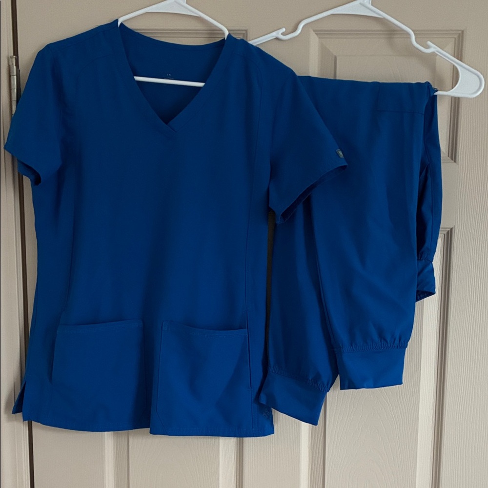 Vibrant Blue Scrub Set
